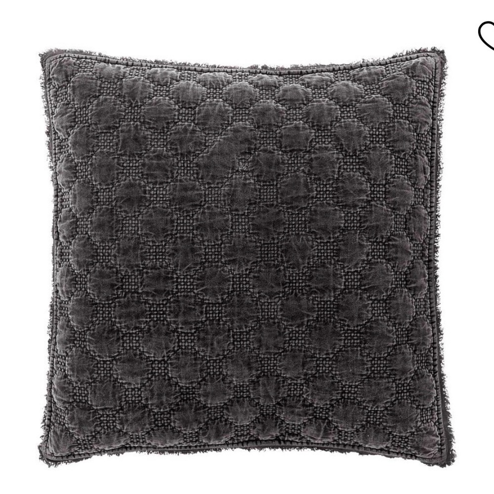 SET OF 2: Pottery Barn Velvet Lattice Quilted Shams